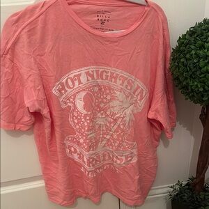 Billabong PacSun oversized Coral Graphic Tee